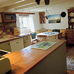 dining table and kitchen